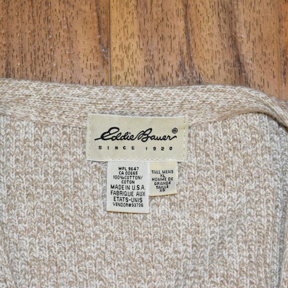 Eddie Bauer Men's Tall Knit Sweater Vest Sz XL - Picture 3 of 3